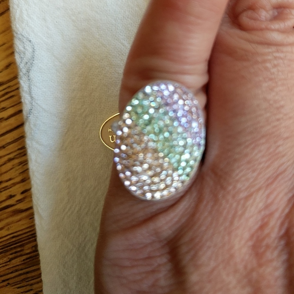 Sterling & Crystal Ring Size 7